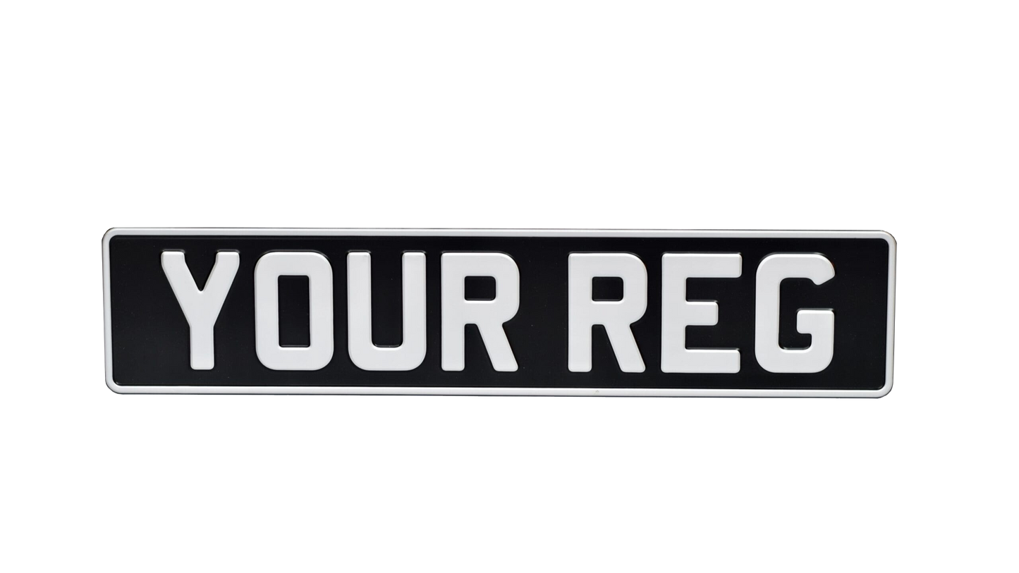 Classic Oblong Metal Pressed Number Plate - 520mm x 111mm - PAIR