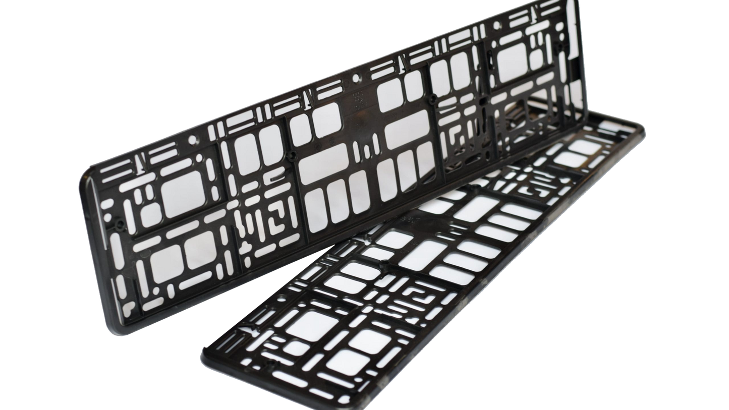 Black Number Plate Surrounds (x2)