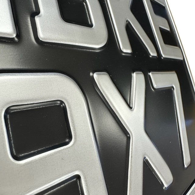 Classic Metal Pressed Motorcycle Number Plate – 9 x 7 Inches