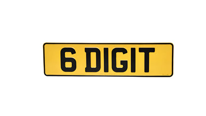 6-Digit Metal Pressed Number Plate – 420mm x 111mm - Single