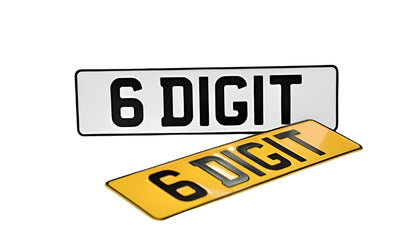 6-Digit Metal Pressed Number Plate – 420mm x 111mm - Single