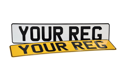 Metal Pressed Number Plate (standard)- 520mm x 111mm - Pair