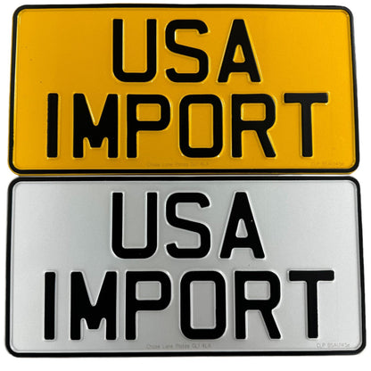 American Metal Pressed Number Plate – 12 x 6 Inches - Single