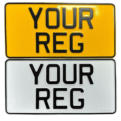American Metal Pressed Number Plate – 12 x 6 Inches - Single