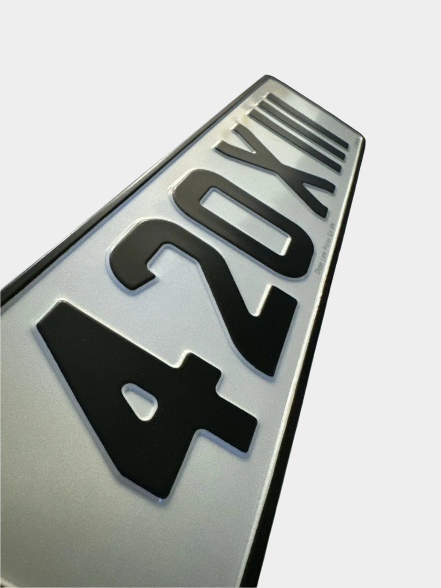 6-Digit Metal Pressed Number Plate – 420mm x 111mm - Single